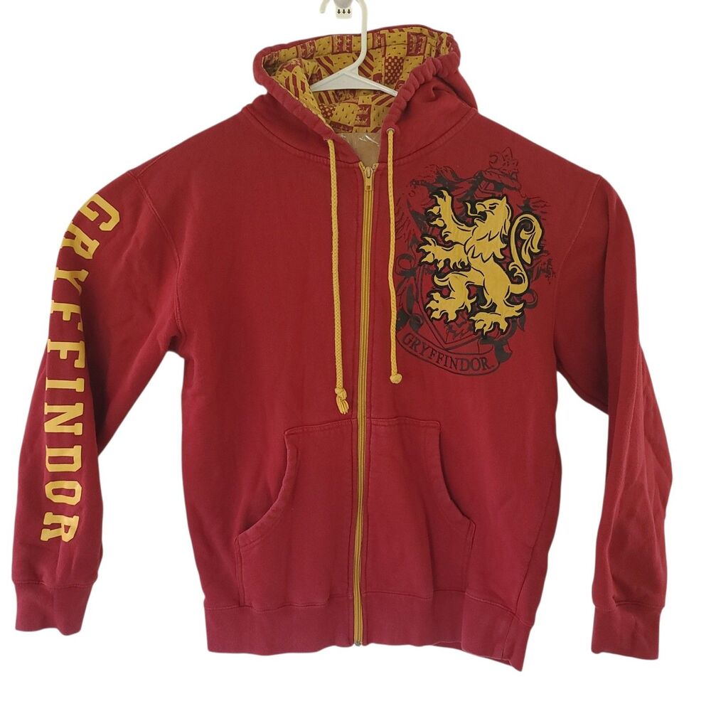 Harry Potter Gryffindor Zip Hoodie Adult MED Universal Studios Wizarding World